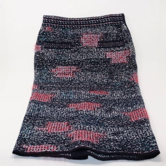 CHANEL Skirt Size 40 Wool Cashmere Plaid Tweed 15B - Picture 3 of 16